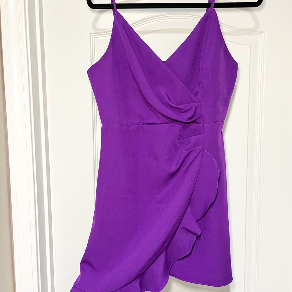 DO+BE Purple Asymmetrical Cocktail Sundress